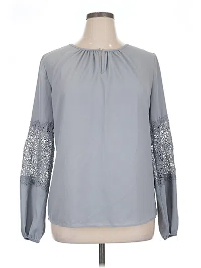 Pre-owned Adiva Long Sleeve Blouse In Gray