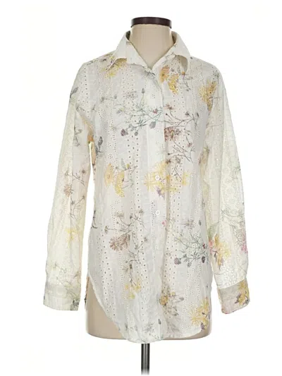 Pre-owned Adiva Long Sleeve Blouse In Ivory