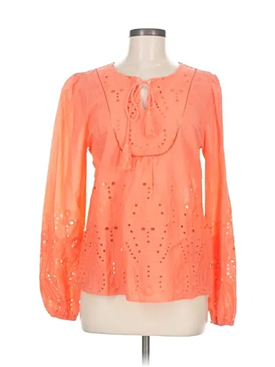 Pre-owned Adiva Long Sleeve Blouse In Orange