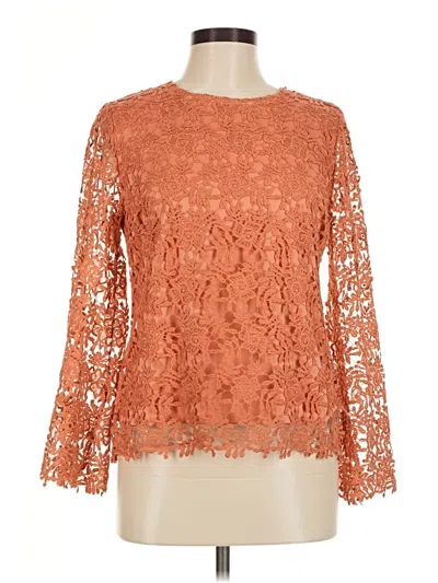Pre-owned Adiva Long Sleeve Blouse In Orange