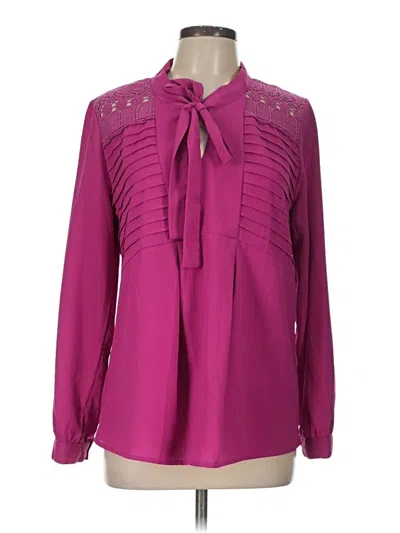 Pre-owned Adiva Long Sleeve Blouse In Purple