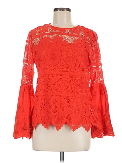 Pre-owned Adiva Long Sleeve Blouse In Red