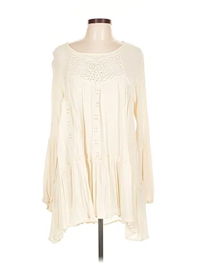 Pre-owned Adiva Long Sleeve Blouse In White