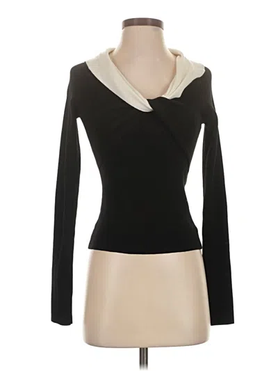 Pre-owned Adiva Long Sleeve Top Black Cowl Neck Tops