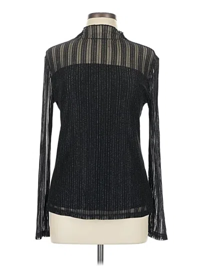 Pre-owned Adiva Long Sleeve Top Black Turtleneck Tops