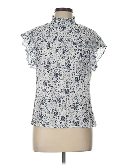 Pre-owned Adiva Short Sleeve Blouse In Blue