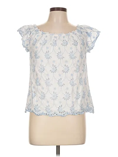 Pre-owned Adiva Short Sleeve Blouse In Blue