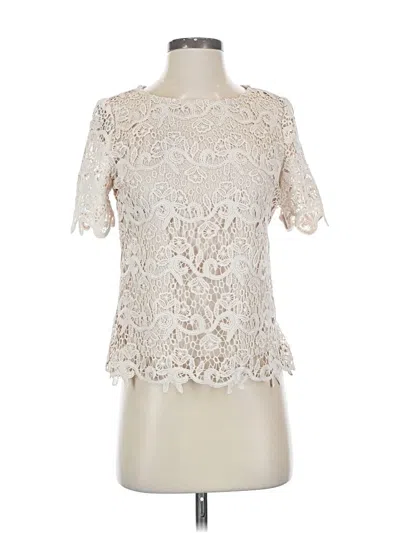 Pre-owned Adiva Short Sleeve Blouse In White