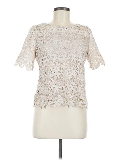 Pre-owned Adiva Short Sleeve Blouse In White