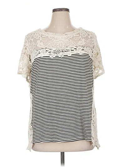 Pre-owned Adiva Short Sleeve Top Ivory Boatneck Tops