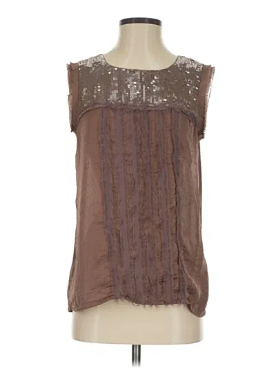 Pre-owned Adiva Sleeveless Blouse In Brown