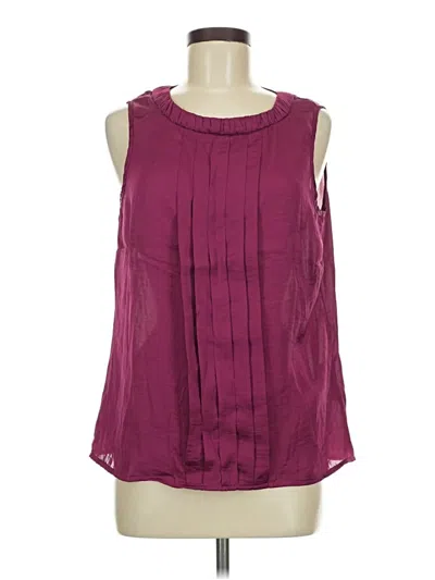 Pre-owned Adiva Sleeveless Blouse In Burgundy