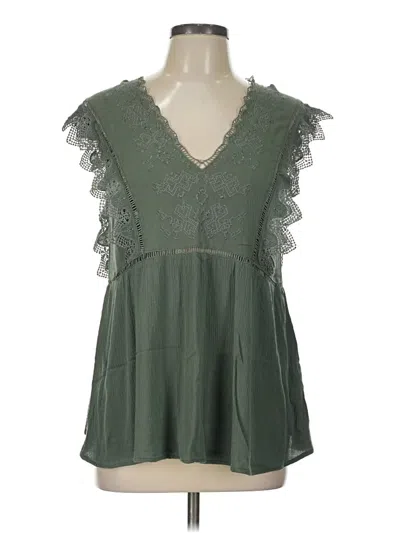 Pre-owned Adiva Sleeveless Blouse In Green