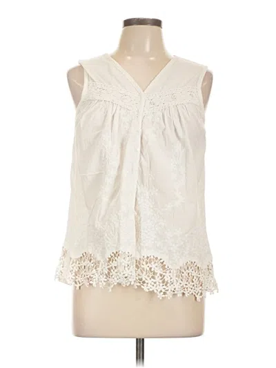 Pre-owned Adiva Sleeveless Blouse In Ivory