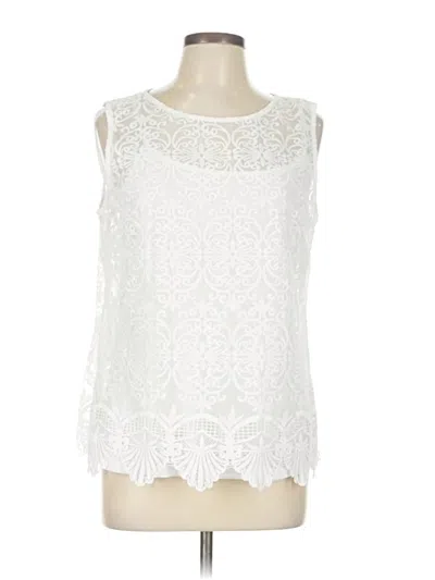 Pre-owned Adiva Sleeveless Blouse In White