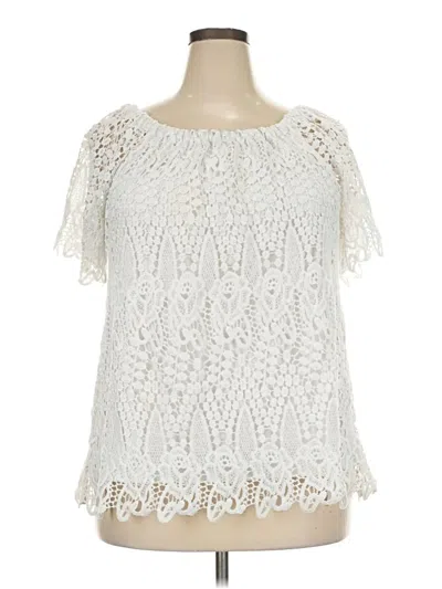 Pre-owned Adiva Sleeveless Top Ivory Cold Shoulder Neckline Tops