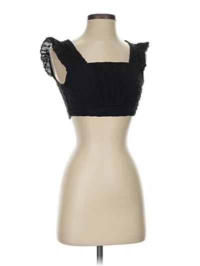 Pre-owned Adiva Tank Top Black Strapless Neckline Tops