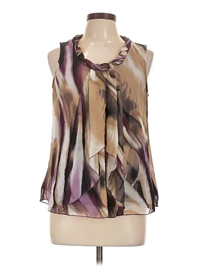 Pre-owned Adiva Tank Top Brown Halter Neckline Tops