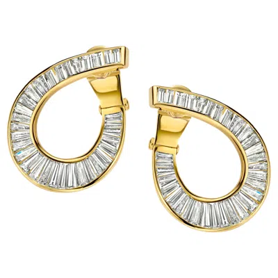 Pre-owned Adler 18 Karat  Gèneva Clip, On Earrings 12 Carat, Diamonds Estate Sultan Of Oman In Multi