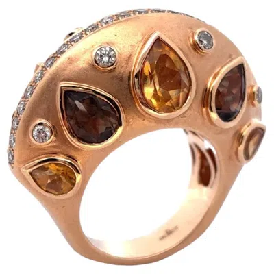 Pre-owned Adler Citrine Ring In Multi