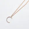 Admiral Row Women's Pavé Crescent Moon Necklace In Gold In Gold