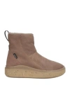 Adno Woman Ankle Boots Khaki Size 6 Sheepskin In Beige