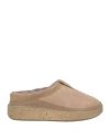 Adno Woman Mules & Clogs Khaki Size 6 Leather In Beige