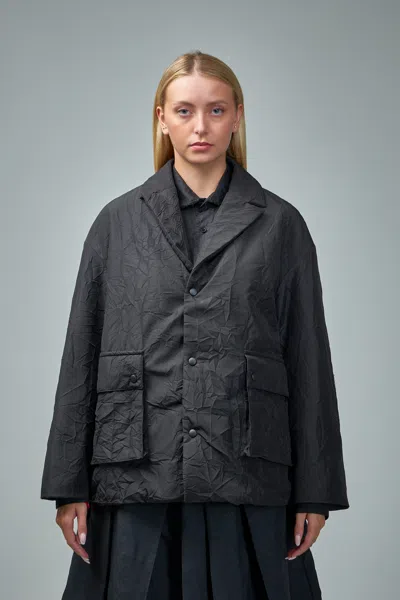Adnym Collier Coat Crinckle In Black