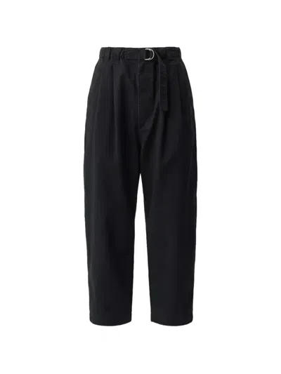 Adnym Matsu Belted Tapered Trousers In Black