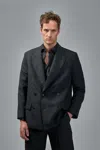 Adnym Oversized Straight Fit Blazer In Black