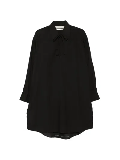 Adnym Zan Tie-neck Kaftan In Black