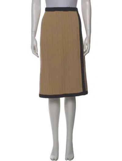 Pre-owned Adolfo 1980's Knee-length Skirt In Neutral