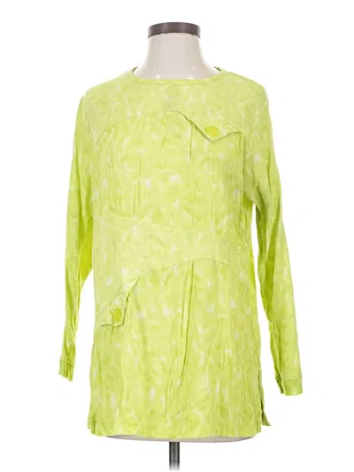 Pre-owned Adolfo 3/4 Sleeve T-shirt In Green