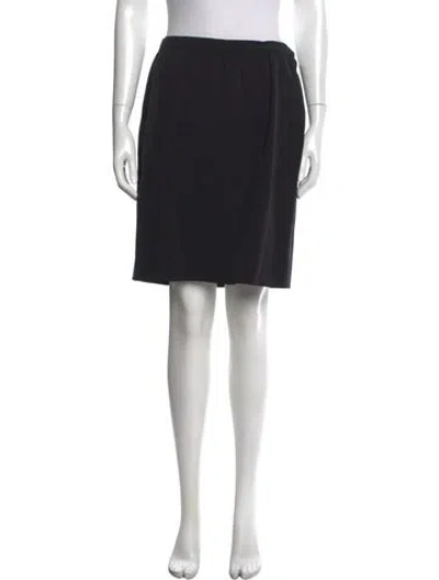 Pre-owned Adolfo Braided Accents Knee-length Skirt In Black
