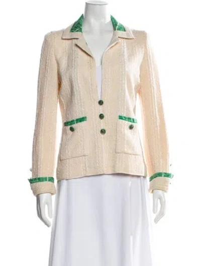 Pre-owned Adolfo Cashmere Blazer In Neutral