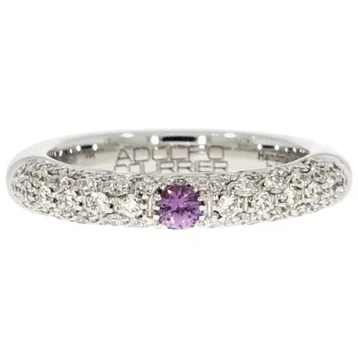 Pre-owned Adolfo Courrier Wisteria Diamond Pavé Stackable Band In Multi