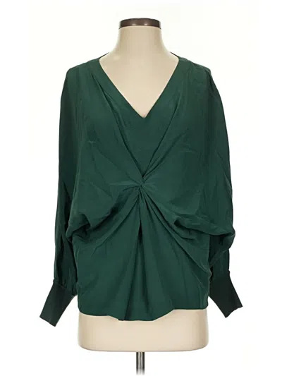 Pre-owned Adolfo Dominguez 3/4 Sleeve Blouse In Green