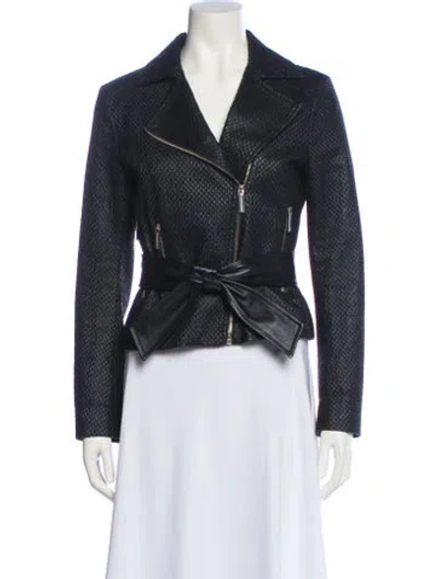 Pre-owned Adolfo Dominguez Biker Jacket In Black