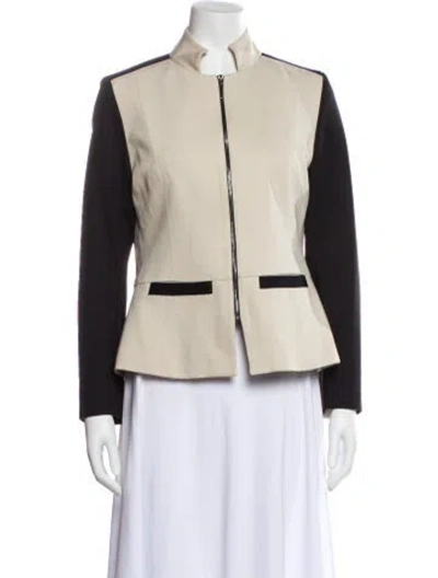 Pre-owned Adolfo Dominguez Colorblock Pattern Jacket In Neutral