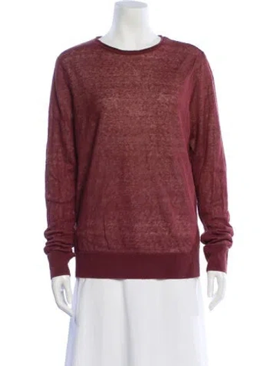 Pre-owned Adolfo Dominguez Crew Neck Sweater In Burgundy
