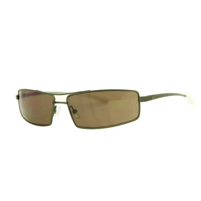 Adolfo Dominguez Green Metal Sunglasses In Gold