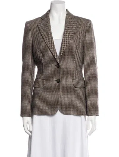 Pre-owned Adolfo Dominguez Houndstooth Print Blazer In Multi