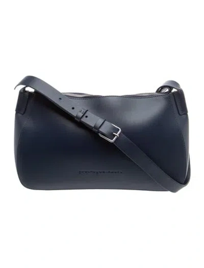 Pre-owned Adolfo Dominguez Leather Crossbody Bag In Blue