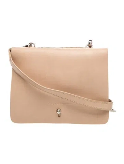 Pre-owned Adolfo Dominguez Leather Crossbody Bag In Neutrals