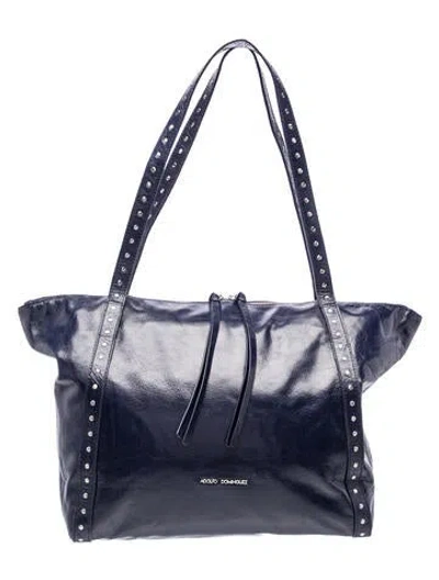 Pre-owned Adolfo Dominguez Leather Shoulder Bag In Blue