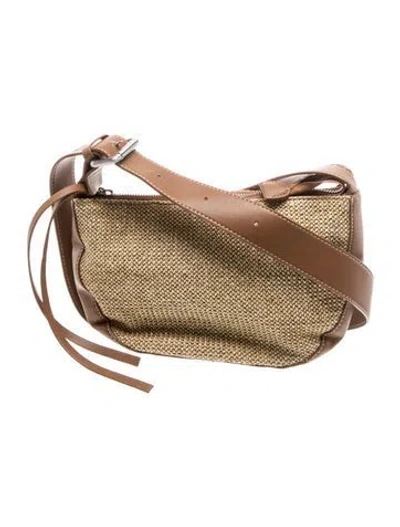 Pre-owned Adolfo Dominguez Leather Shoulder Bag In Neutrals