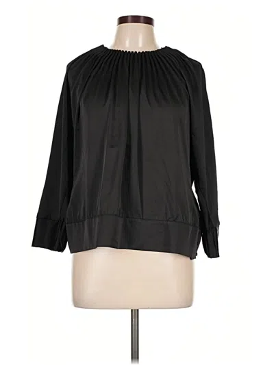 Pre-owned Adolfo Dominguez Long Sleeve Blouse In Black
