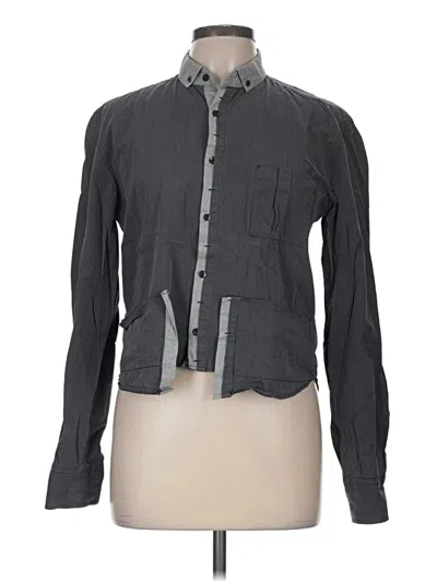 Pre-owned Adolfo Dominguez Long Sleeve Button Down Shirt In Gray