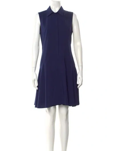 Pre-owned Adolfo Dominguez Mini Dress In Blue