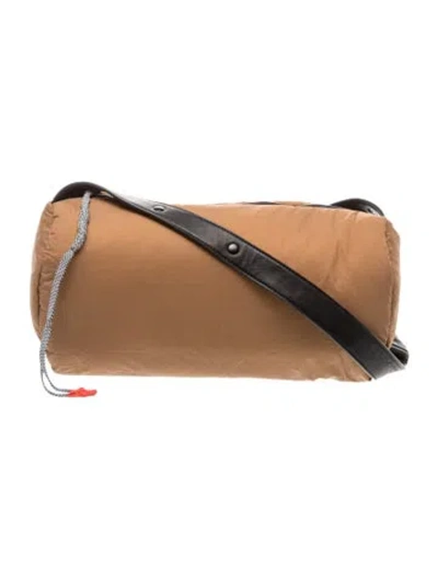 Pre-owned Adolfo Dominguez Nylon Crossbody Bag In Brown